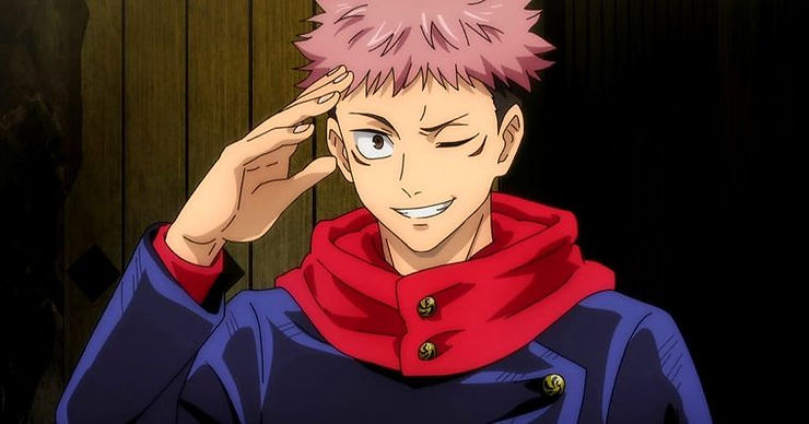 Yuuji salutes -- from Jujutsu Kaisen