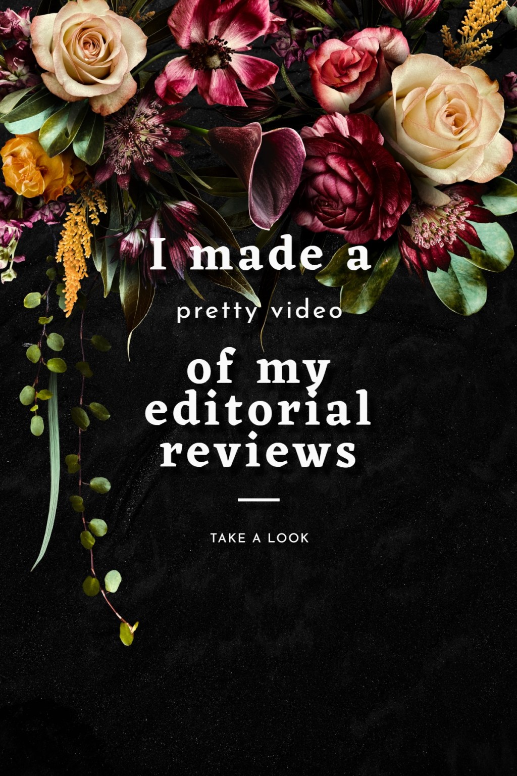I made a pretty video of my editorial&nbsp;reviews